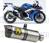 Terminale Di Scarico Con Omologazione Suono Thunder Alluminio Carbonio - Arrow Special Parts Compatibile Con Suzuki Gsx-R 600 Ie (2008-2010)