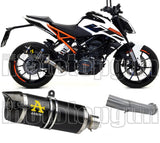 Terminale Di Scarico Con Omologazione Suono Thunder Alluminio Nero Carbonio - Arrow Special Parts Compatibile Con Ktm 125 Duke (2017-2020)