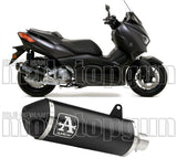 Terminale Di Scarico Non Catalizzato E Con Omologazione Suono Urban Alluminio Nero Acciaio Nero - Arrow Special Parts Compatibile Con Yamaha X-Max 125 (2018-2020)