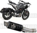Terminale Di Scarico Con Omologazione Suono Gp2 Gp-2 Nichrom Nero Acciaio - Arrow Special Parts Compatibile Con Husqvarna Svartpilen 401 (2020-2023)