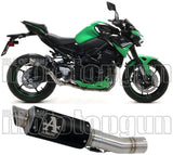 Terminale Di Scarico Con Omologazione Suono Gp2 Gp-2 Nichrom Nero Acciaio - Arrow Special Parts Compatibile Con Kawasaki Z 900 (2020-2024)