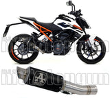 Terminale Di Scarico Con Omologazione Suono Gp2 Gp-2 Nichrom Nero Acciaio - Arrow Special Parts Compatibile Con Ktm 125 Duke (2017-2020)