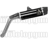 Exhaust Tip With Noise Certification Indy-Race Black Aluminium Carbon - Arrow Special Parts Compatible With Moto Guzzi V85 Tt (2019-2020)
