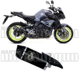 Terminale Di Scarico Con Omologazione Suono Indy-Race Alluminio Nero Carbonio - Arrow Special Parts Compatibile Con Yamaha Mt-10 (2016-2020)