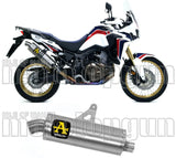 Terminale Di Scarico Con Omologazione Suono Maxi Race-Tech Alluminio Acciaio - Arrow Special Parts Compatibile Con Honda Crf 1000 L Africa Twin Adventure Sports (2018-2019)