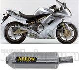 Terminale Di Scarico Con Omologazione Suono Maxi Race-Tech Alluminio Acciaio - Arrow Special Parts Compatibile Con Kawasaki Versys 650 (2007-2014)