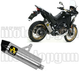 Terminale Di Scarico Con Omologazione Suono Maxi Race-Tech Alluminio Carbonio - Arrow Special Parts Compatibile Con Honda Crf 1100 L Africa Twin (2020-2023)