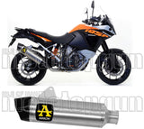 Terminale Di Scarico Con Omologazione Suono Maxi Race-Tech Alluminio Carbonio - Arrow Special Parts Compatibile Con Ktm 1050 Adventure (2015-2016)