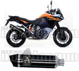 Terminale Di Scarico Con Omologazione Suono Maxi Race-Tech Alluminio Nero Carbonio - Arrow Special Parts Compatibile Con Ktm 1190 Adventure (2013-2016)