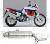 Terminale Di Scarico Con Omologazione Suono Paris Dacar Inox Acciaio - Arrow Special Parts Compatibile Con Honda Xrv 750 Africa Twin (1990-1992)