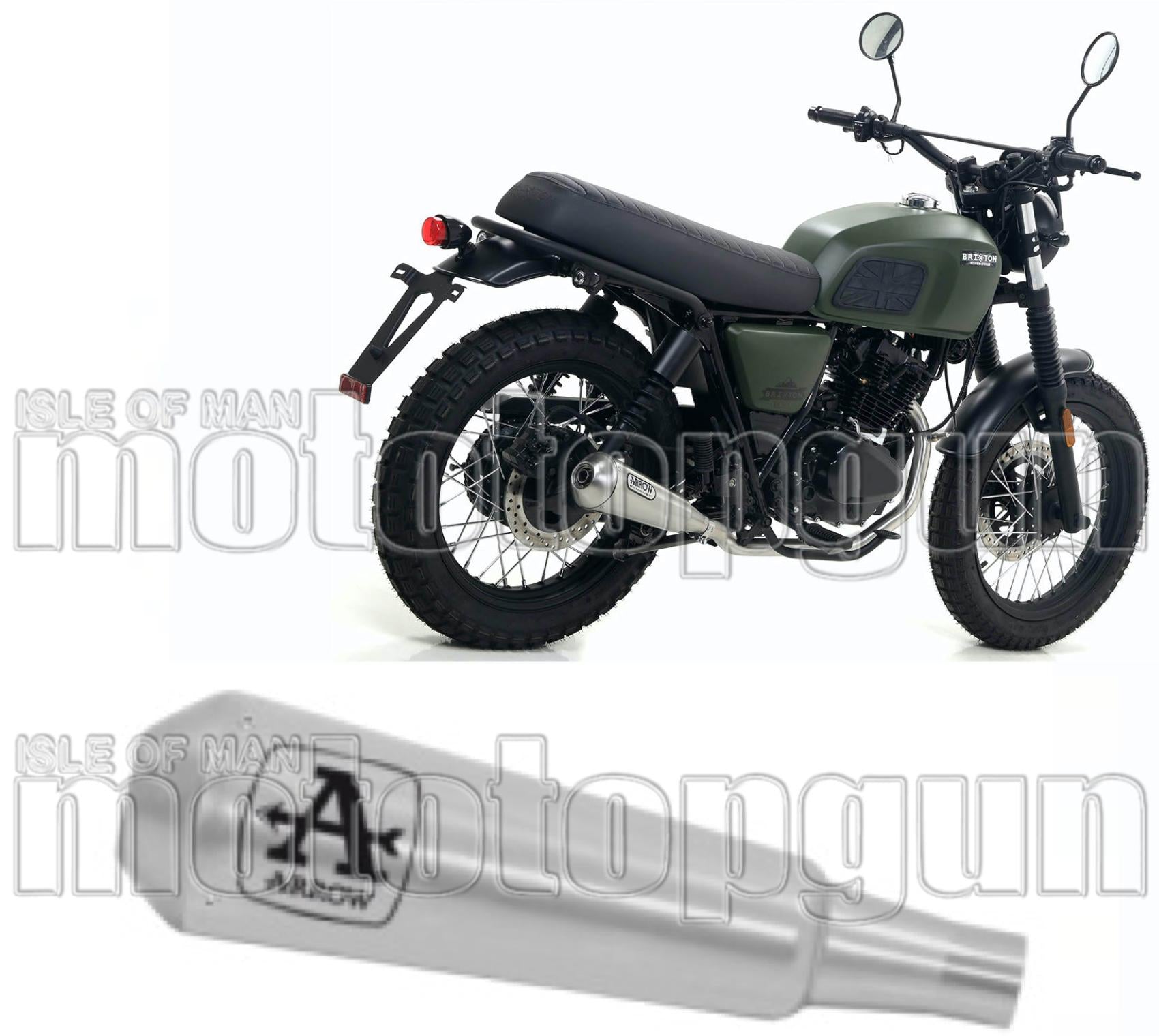 Exhaust Tip With Noise Certification Pro-Race Nichrom Stainless Steel - Arrow Special Parts Compatible With Brixton Felsberg 125 X (2019-2020)