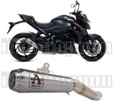 Exhaust Tip With Noise Certification Pro-Race Nichrom Stainless Steel - Arrow Special Parts Compatible With Suzuki Gsx-S 1000 F (2015-2020)