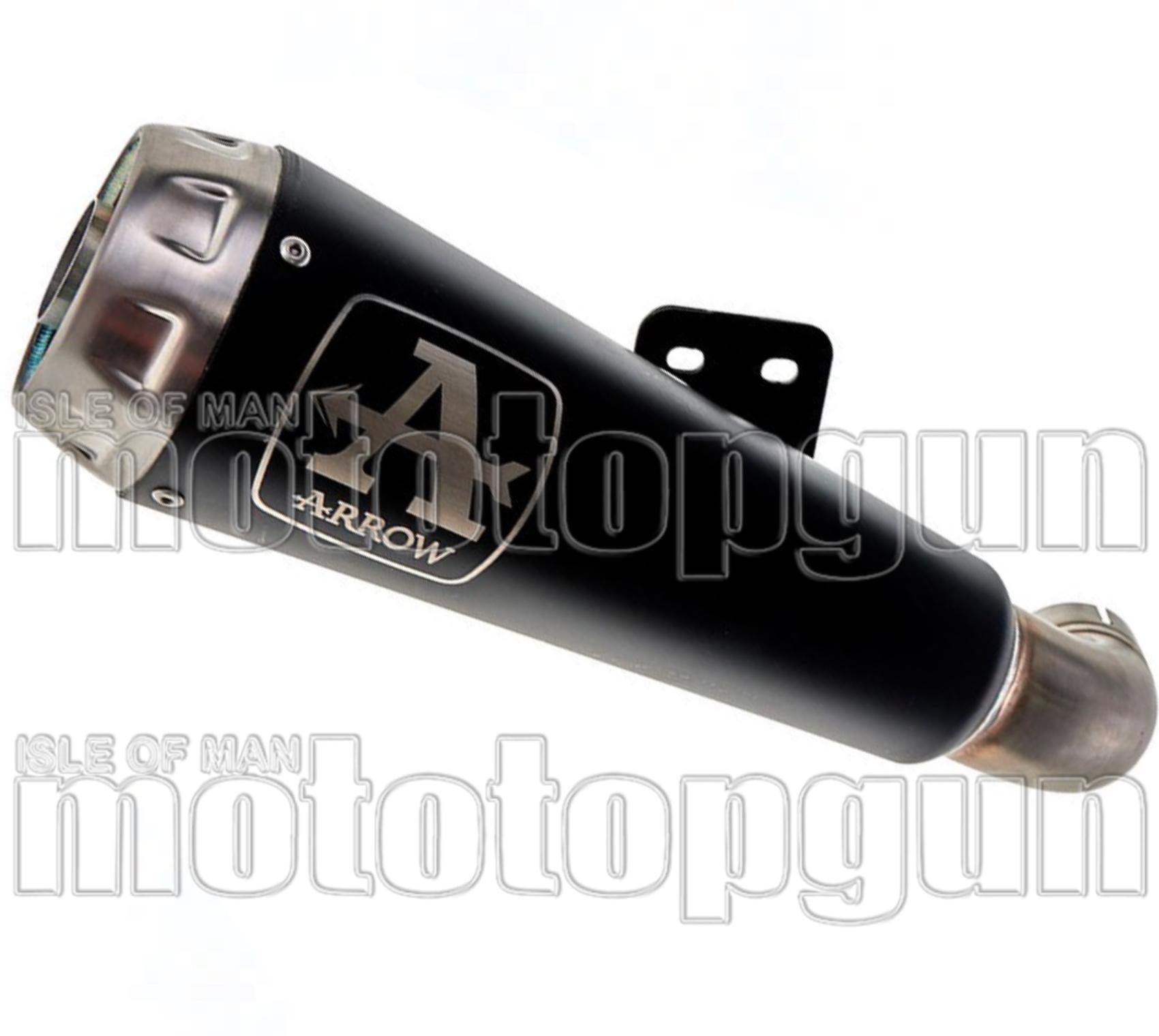 Exhaust Tip With Noise Certification Pro-Race Black Nichrom Stainless Steel - Arrow Special Parts Compatible With Brixton Felsberg 125 X (2019-2020)