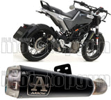Terminale Di Scarico Con Omologazione Suono Pro-Race Nichrom Nero Acciaio - Arrow Special Parts Compatibile Con Husqvarna Vitpilen 401 (2020-2023)