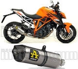 Terminale Di Scarico Con Omologazione Suono Race-Tech Titanio Carbonio - Arrow Special Parts Compatibile Con Ktm 1290 Superduke Gt (2017-2021)