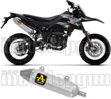 Exhaust Tip With Noise Certification Thunder Aluminium Stainless Steel - Arrow Special Parts Compatible With Aprilia Rx - Sx 125 4T (2018-2020)