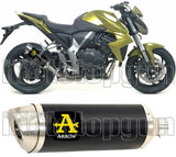Terminale Di Scarico Con Omologazione Suono Thunder Alluminio Nero Acciaio - Arrow Special Parts Compatibile Con Honda Cb 1000 R (2008-2017)
