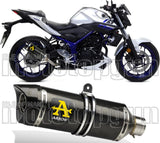Terminale Di Scarico Con Omologazione Suono Thunder Carbonio Carbonio - Arrow Special Parts Compatibile Con Yamaha Mt-03 (2016-2017)