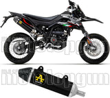 Terminale Di Scarico Con Omologazione Suono Thunder Alluminio Nero Carbonio - Arrow Special Parts Compatibile Con Um Dsr Ex 125 (2018-2020)