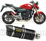 Terminale Di Scarico Con Omologazione Suono Thunder Alluminio Nero Carbonio - Arrow Special Parts Compatibile Con Honda Cbr 600 F (2011-2013)