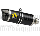 Terminale Di Scarico Con Omologazione Suono Thunder Alluminio Nero Carbonio - Arrow Special Parts Compatibile Con Kawasaki Z 900 (2020-2024)