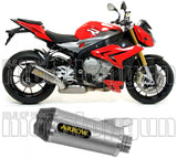 Terminale Di Scarico Con Omologazione Suono Works Titanio Carbonio - Arrow Special Parts Compatibile Con Bmw S 1000 R (2014-2016)