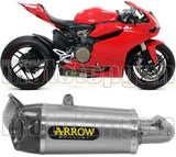Terminale Di Scarico Con Omologazione Suono Works Titanio Carbonio - Arrow Special Parts Compatibile Con Ducati 1199 Panigale (2012-2015)
