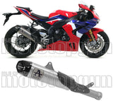 Terminale Di Scarico Con Omologazione Suono Works Titanio Carbonio - Arrow Special Parts Compatibile Con Honda Cbr 1000 Rr - R (2020-2023)