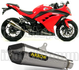 Terminale Di Scarico Con Omologazione Suono X-Kone Nichrom Carbonio - Arrow Special Parts Compatibile Con Kawasaki Ninja 250 (2013-2016)