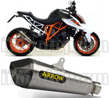Terminale Di Scarico Con Omologazione Suono X-Kone Nichrom Carbonio - Arrow Special Parts Compatibile Con Ktm 1290 Superduke R (2014-2016)