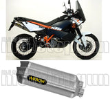 Doppio Terminale Di Scarico Non Catalizzato Con Omologazione Suono Race-Tech Alluminio Carbonio - Arrow Special Parts Compatibile Con Ktm 990 Smt (2009-2013)