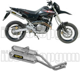 Dual Exhaust System With Sound Certification Thunder Aluminium Stainless Steel - Arrow Special Parts Compatible With Honda Fmx 650 (2005-2008)
