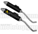 Doppio Terminale Di Scarico Con Omologazione Suono Thunder Alluminio Nero Acciaio - Arrow Special Parts Compatibile Con Yamaha Xt 660 R (2004-2016)