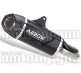 Terminale Di Scarico Con Omologazione Suono Indy-Race Evo Alluminio Nero Acciaio - Arrow Special Parts Compatibile Con Honda Cb 750 Hornet (2023-2024)