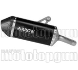 Terminale Di Scarico Con Omologazione Suono Explorer Alluminio Nero Fondello Carby - Arrow Special Parts Compatibile Con Kawasaki Kle 500 (2026)