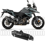 Terminale Di Scarico Con Omologazione Suono Explorer Alluminio Nero Fondello Carby - Arrow Special Parts Compatibile Con Suzuki V-Strom 1050 (2025-2026)