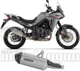 Terminale Di Scarico Con Omologazione Suono Explorer Titanio Fondello Carby - Arrow Special Parts Compatibile Con Honda Xl 750 Transalp (2023-2024)