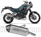 Terminale Di Scarico Con Omologazione Suono Explorer Titanio Fondello Carby - Arrow Special Parts Compatibile Con Kawasaki Kle 500 (2026)