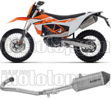 Impianto Di Scarico Completo Non Catalizzato E Con Omologazione Suono Explorer Titanio Fondello Carby - Arrow Special Parts Compatibile Con Ktm 690 Enduro R (2025-2026)