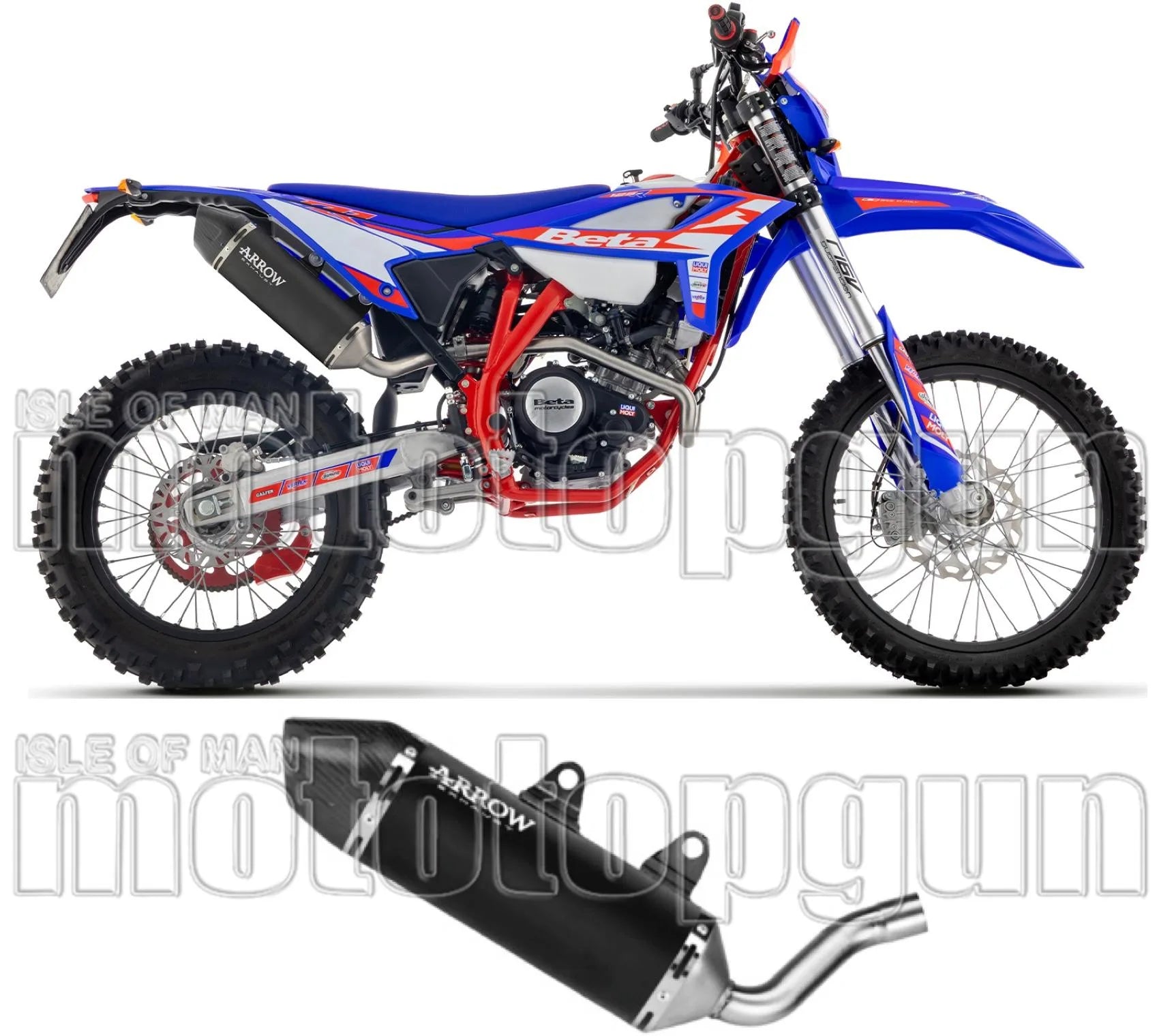 Terminale Di Scarico Con Omologazione Suono Icon Alluminio Nero - Arrow Special Parts Compatibile Con Beta Rr 125 4T Enduro - Motard (2024-2025)