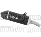 Terminale Di Scarico Con Omologazione Suono Indy Race Evo Alluminio Nero Fondello Carby - Arrow Special Parts Compatibile Con Moto Guzzi V 100 Mandello E5+ (2025-2026)