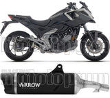 Terminale Di Scarico Con Omologazione Suono Indy-Race Evo Alluminio Nero Fondello Carby - Arrow Special Parts Compatibile Con Honda Nc 750 X (2025-2026)