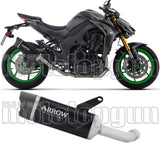 Terminale Di Scarico Con Omologazione Suono Indy-Race Evo Alluminio Nero Fondello Carby - Arrow Special Parts Compatibile Con Kawasaki Z 1100 Se (2025-2026)
