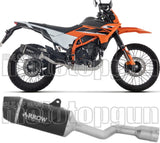 Terminale Di Scarico Con Omologazione Suono Indy-Race Evo Alluminio Nero Fondello Carby - Arrow Special Parts Compatibile Con Ktm 125 Enduro R (2025-2026)