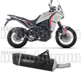 Terminale Di Scarico Con Omologazione Suono Indy-Race Evo Alluminio Fondello Inox - Arrow Special Parts Compatibile Con Moto Morini X-Cape 700 (2025-2026)