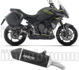 Terminale Di Scarico Con Omologazione Suono Indy Race Evo Alluminio Nero Fondello Carby - Arrow Special Parts Compatibile Con Triumph Tiger 800 Sport (2025-2026)
