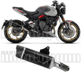 Terminale Di Scarico Con Omologazione Suono Indy-Race Evo Alluminio Nero Fondello Carby - Arrow Special Parts Compatibile Con Triumph Trident 800 (2026)