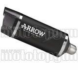 Terminale Di Scarico Con Omologazione Suono Indy-Race Evo Alluminio Nero Carbonio - Arrow Special Parts Compatibile Con Honda Mt-10 (2022-2024)