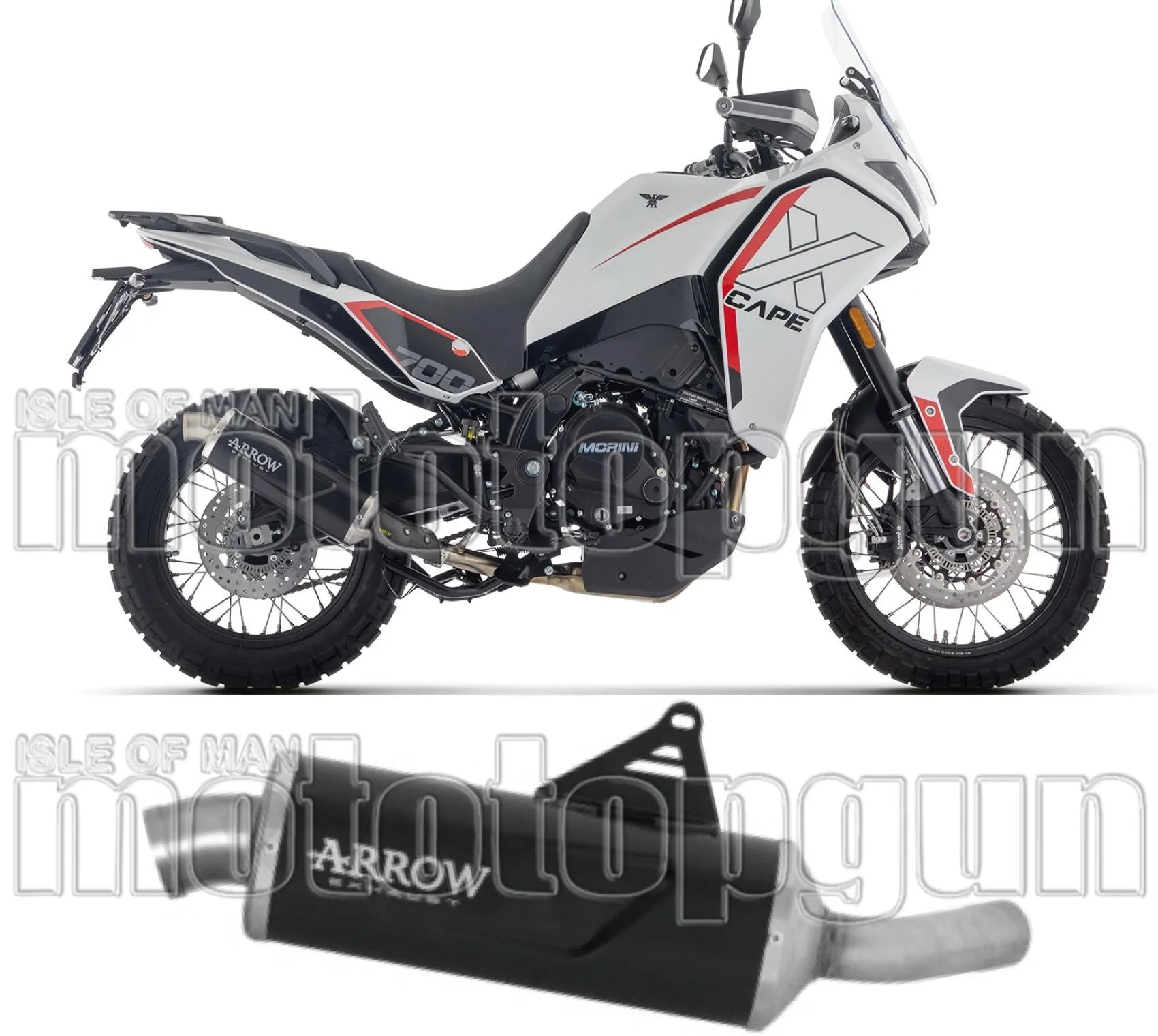 Terminale Di Scarico Con Omologazione Suono Indy-Race Evo Alluminio Fondello Inox - Arrow Special Parts Compatibile Con Moto Morini X-Cape 700 (2025-2026)
