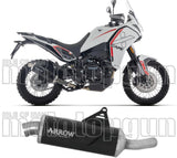 Terminale Di Scarico Con Omologazione Suono Indy-Race Evo Alluminio Fondello Inox - Arrow Special Parts Compatibile Con Moto Morini X-Cape 700 (2025-2026)